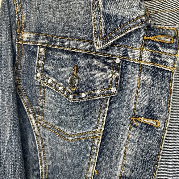 Earl Jean Women's Blue Denim Jean Jacket Size M - Picture 4 of 5